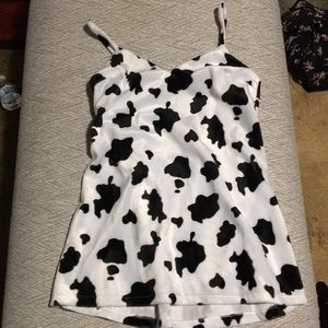 Cow print dress